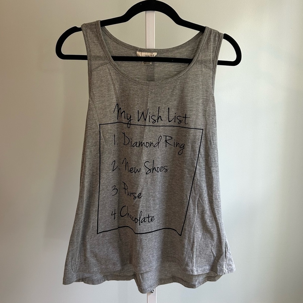 Tru Self Gray Wish List Racerback Tank